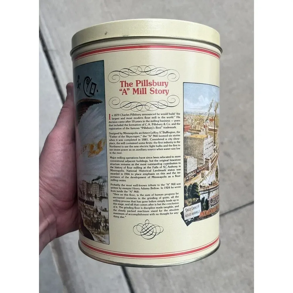 1982 Pillsbury's Best Flour Tin Canister Storage Container Minneapolis Metal